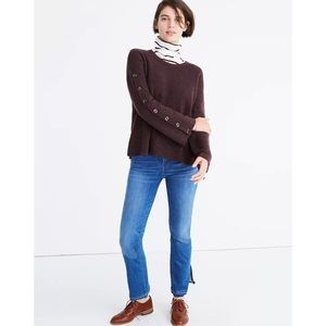 NWT Madewell Button-Sleeve Pullover Sweater